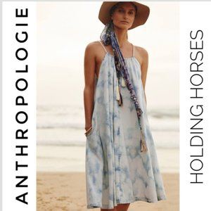 Holding Horses by Anthropologie Riviera Shy Trapeze Swing dress sz S Denim